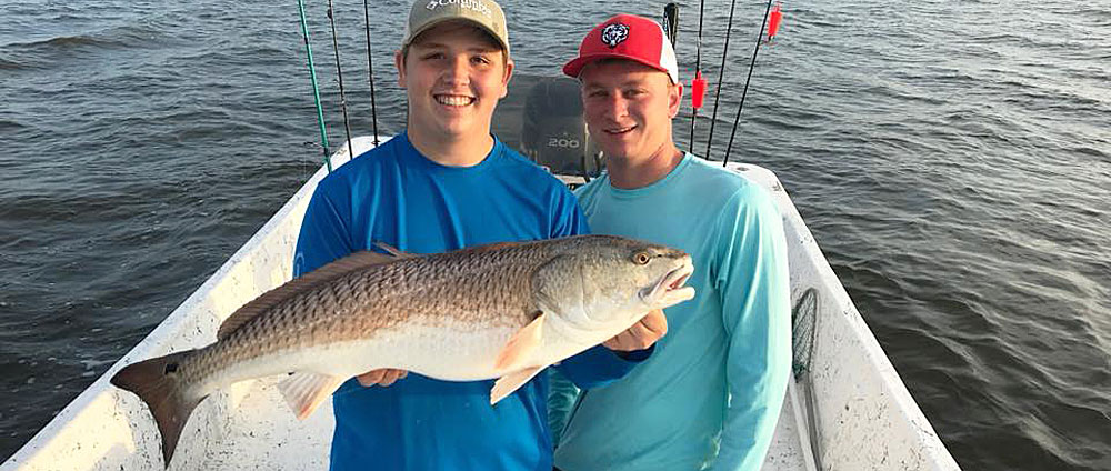 Inshore fishing for redfish off Grand Isle, LA with Reel Screamers Guide Service